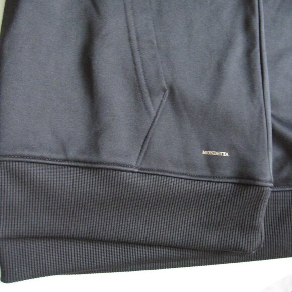 Mondetta Men's Stretch stand up collar Full Zip Hoodie Jacket  black L (0682) - Picture 6 of 11